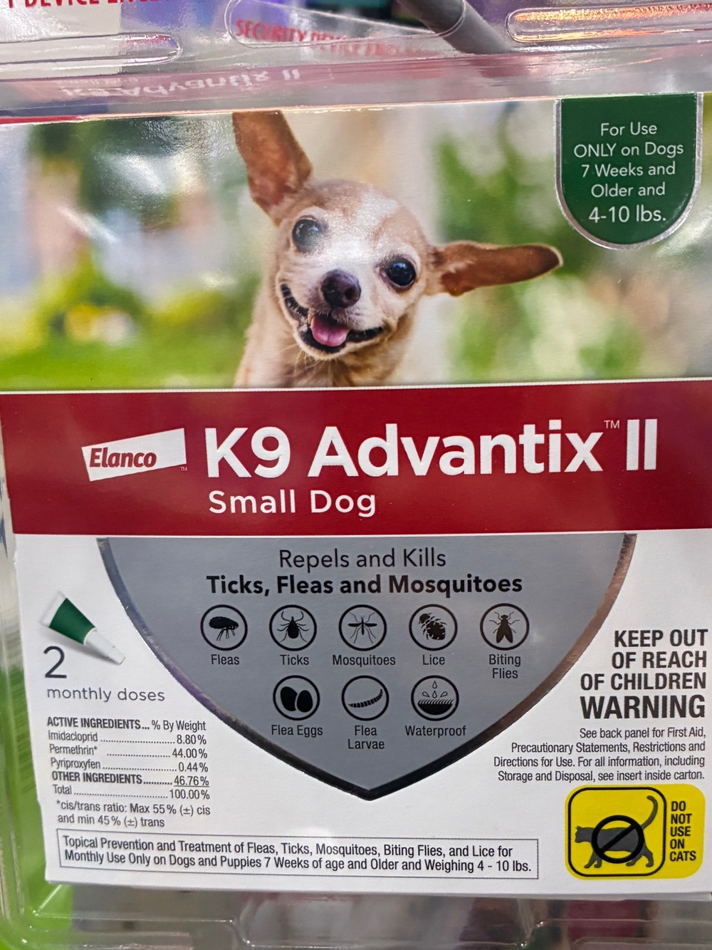 Elan K9 Advantix II Small Dog Flea & Tick Treatment - NEW SEALED